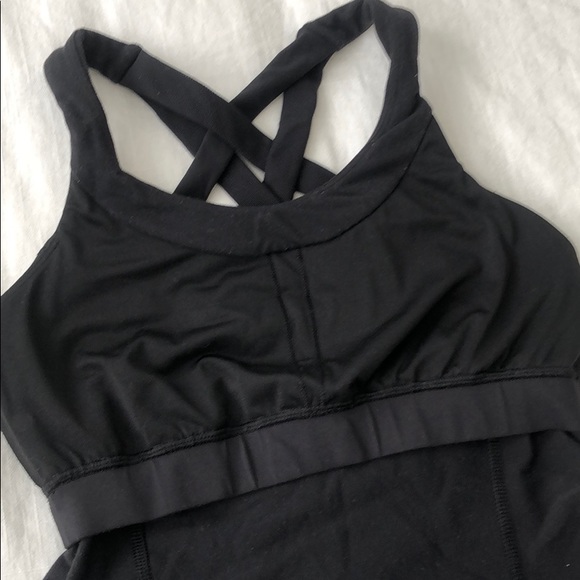 Lululemon Black Criss Cross strap Tank-Size 4 - Picture 4 of 6